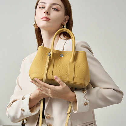 Women's Premium Top Grain Leather Crossbody Bag Horizontal Refined Silhouette