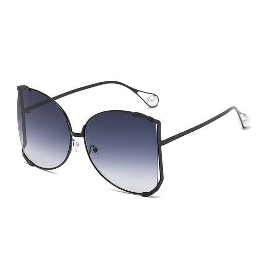 Round Frame Oversized Sunglasses UV400 Protection Stylish Sunwear Eye Protection