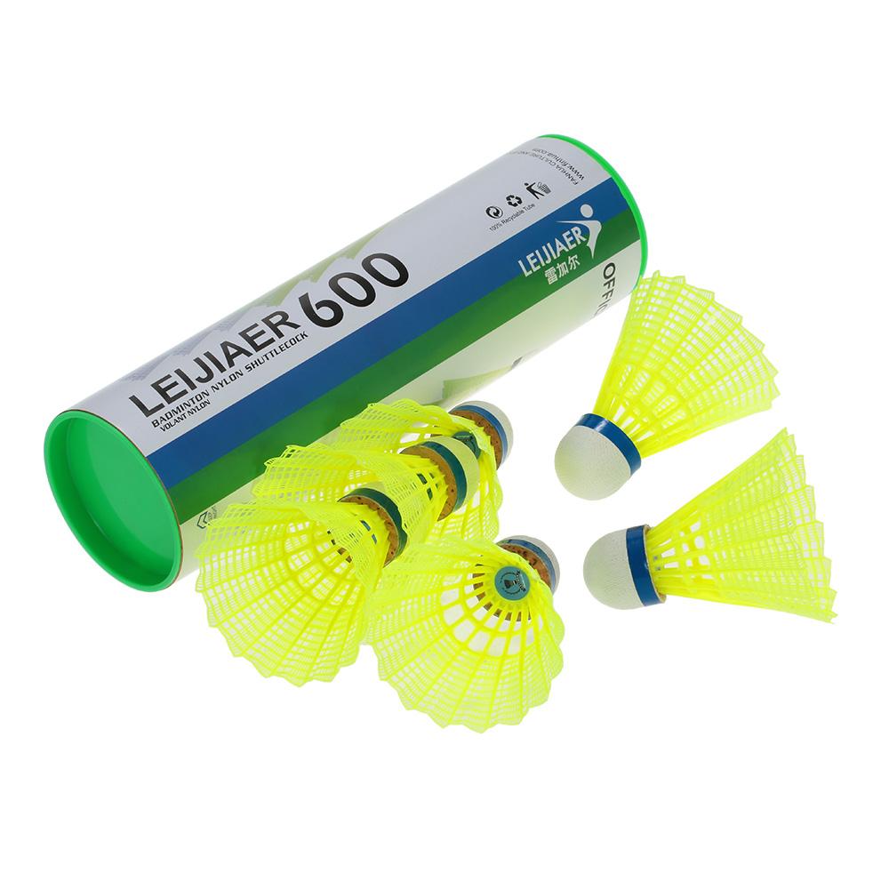 Nylon Badminton Shuttlecocks Six Pack 80mm Aerodynamic Standard Size Gym Use