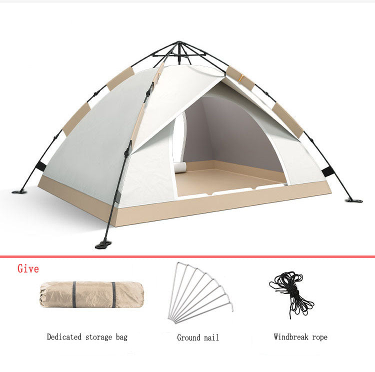 Outdoor Automatic Pop-Up Tent Two Doors Quick Setup Waterproof Camping Shelter