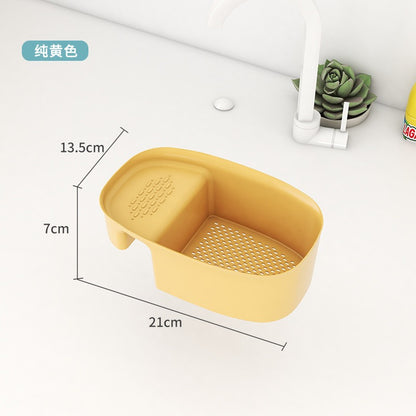 Kitchen Sink Saddle Drain Basket Vegetable Drain Rack Two Compartments 21cm