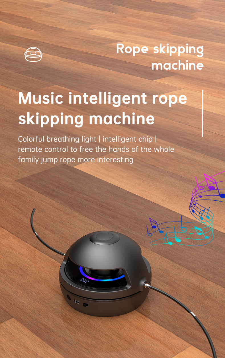 Smart Jump Rope Machine 10-Level Adjustable Speed LED Display Bluetooth Sync