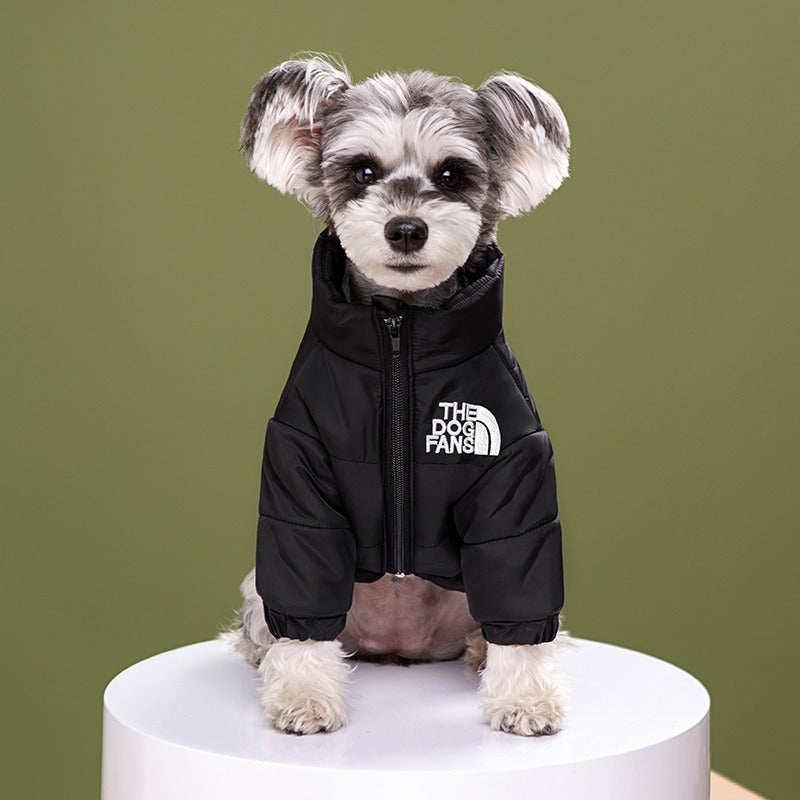 The Dog Fans Windproof Warm Dog Puffer Jacket Winter Coat Large Style Pets Face