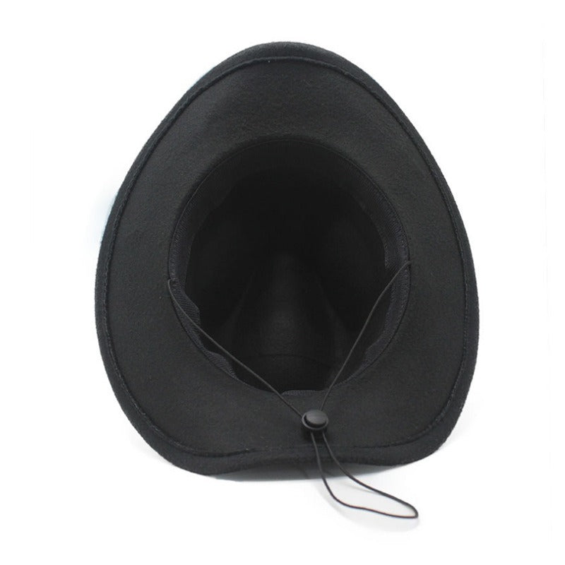 Western US Denim and Felt Equestrian Jazz Hat for Horseback Riders Unisex Fit