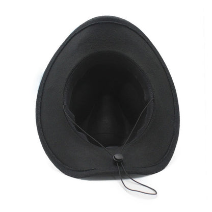Western US Denim and Felt Equestrian Jazz Hat for Horseback Riders Unisex Fit
