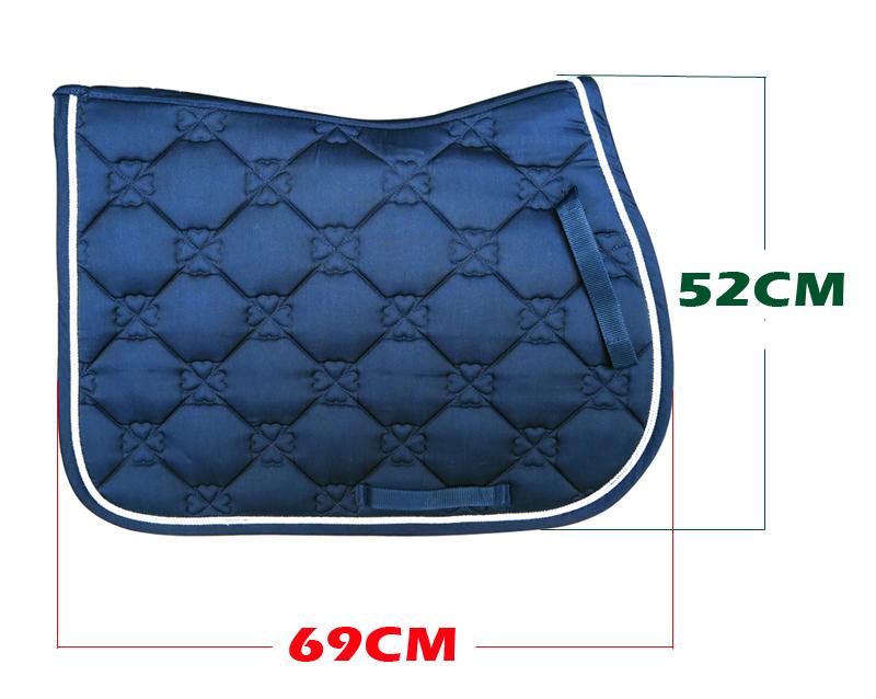 Cotton Blend Horse Saddle Pad Double Rope Piping Shock Absorbent Padded