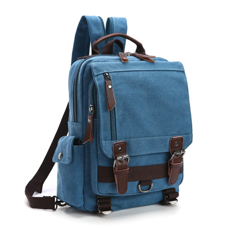 Men's Women's Canvas Backpack Travel Shoulder Bag Laptop Rucksack School Bags