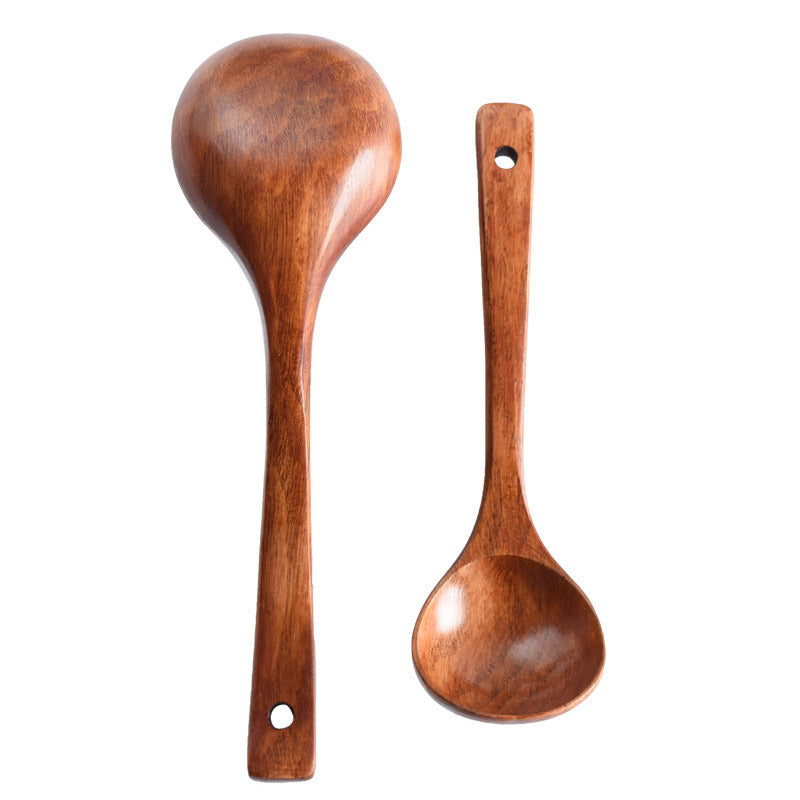 Wooden Kitchen Spoons Round Bowls Smooth Finish Home Utensils Tableware Wood