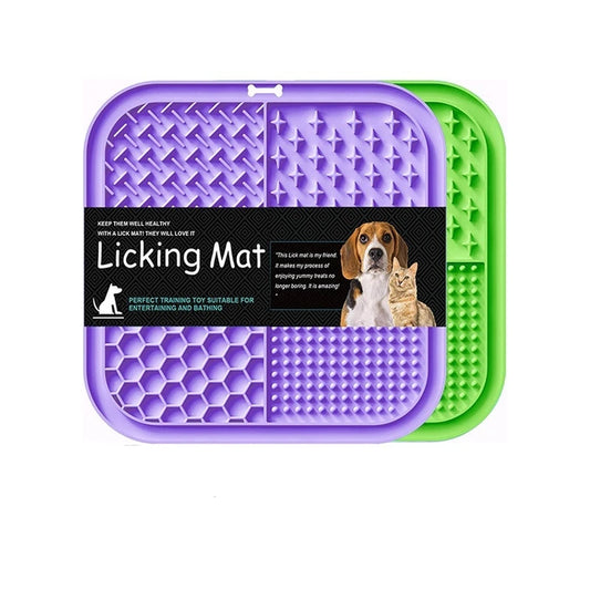 Silicone Pet Licking Mat Slow Feeder Suction Cup Anti-Choke Dish Dog Cat Bowl