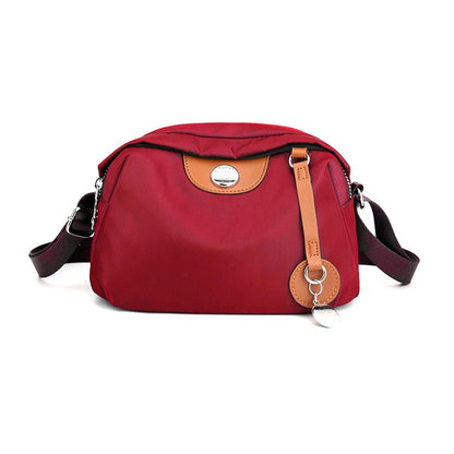 Nylon Crossbody Bag Medium Square Zip Security Durable Women’s Travel Accessory