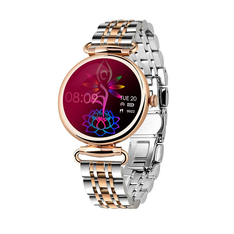 Stainless Steel Women's Smartwatch Bluetooth Call Health Monitoring Women Watch