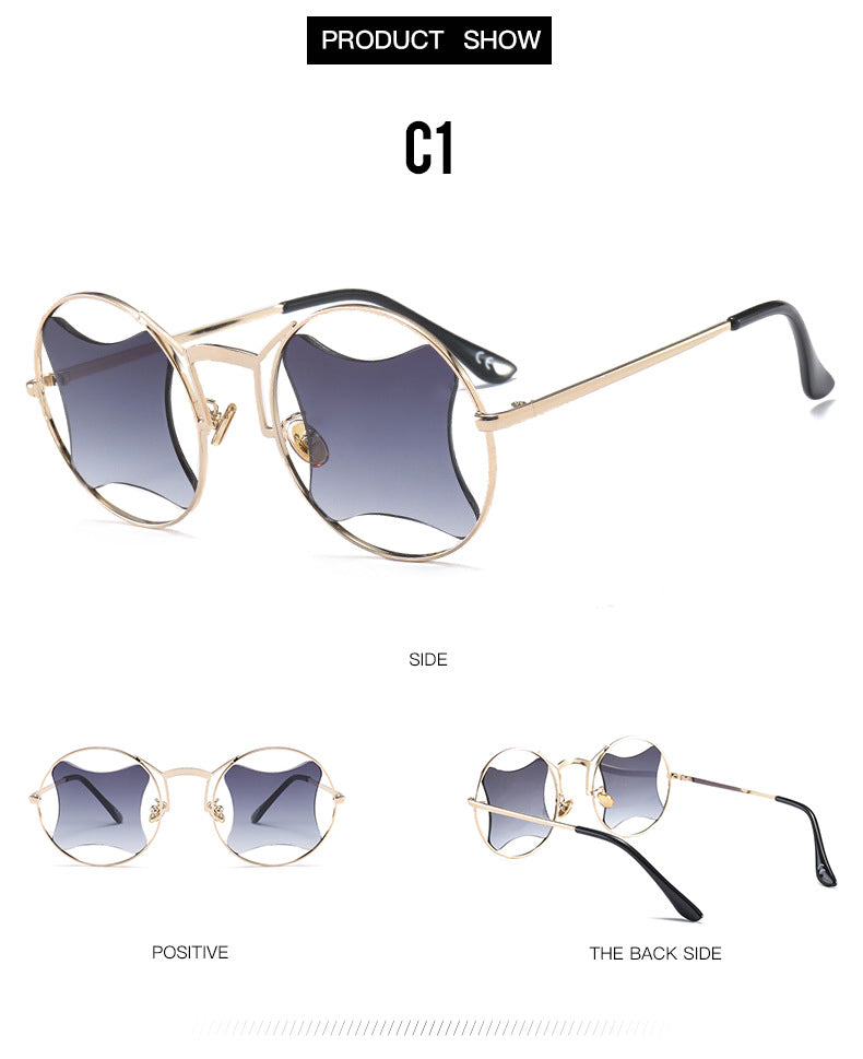UV400 Protection Metal Frame Polycarbonate Lens Non-Polarised Trendy Sunglasses