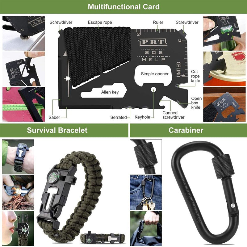 Comprehensive Outdoor Survival Kit Emergency Tools and Tactical Gear Camping
