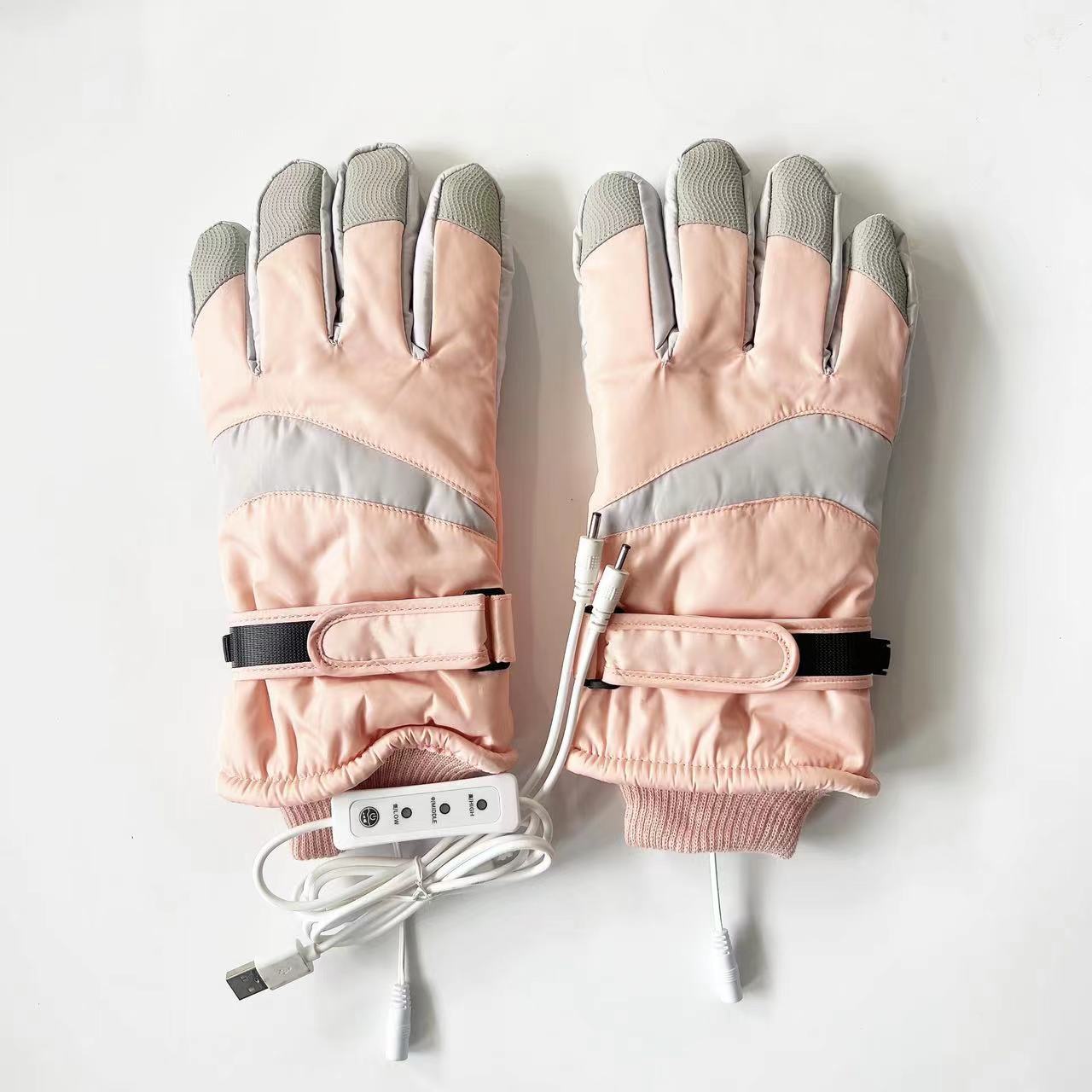 Heated Ski Gloves USB Electric Winter Waterproof Touchscreen Anti-Slip