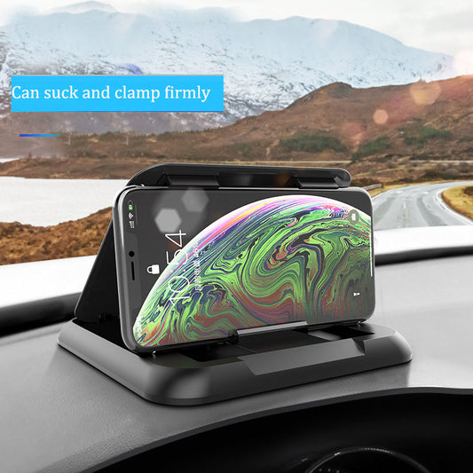 Car Dashboard Mobile Phone Holder Secure Adjustable Carbon Fibre Surface Grip