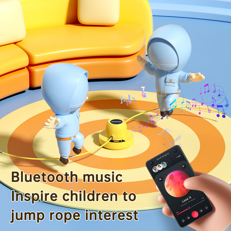 Smart Jump Rope Machine 10-Level Adjustable Speed LED Display Bluetooth Sync