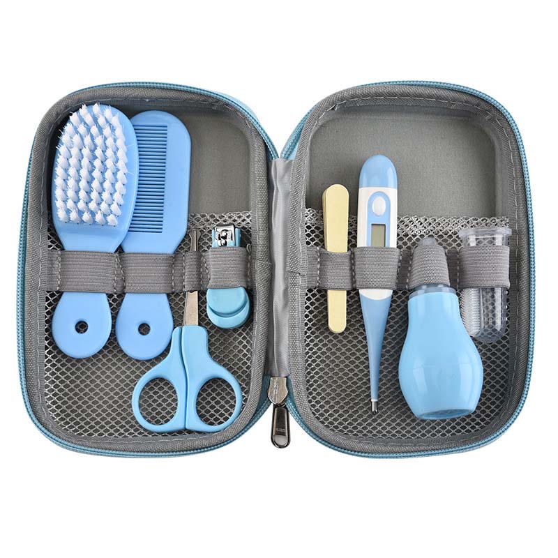 8pcs Baby Grooming Kit Nail Scissors, Brush & Comb, Health Tools, Toddler Gift Set