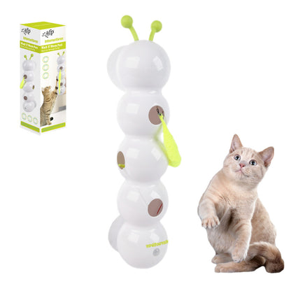 Interactive Smart Caterpillar Cat Toy Suction Grip Lively Feather Tail Motion