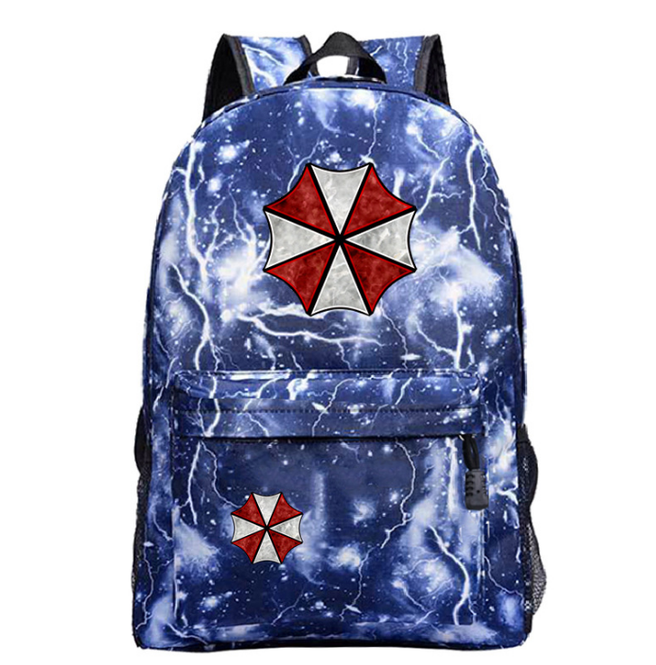 Canvas Backpack Durable School Bag Teenagers Lightweight For Resident Evil Fans