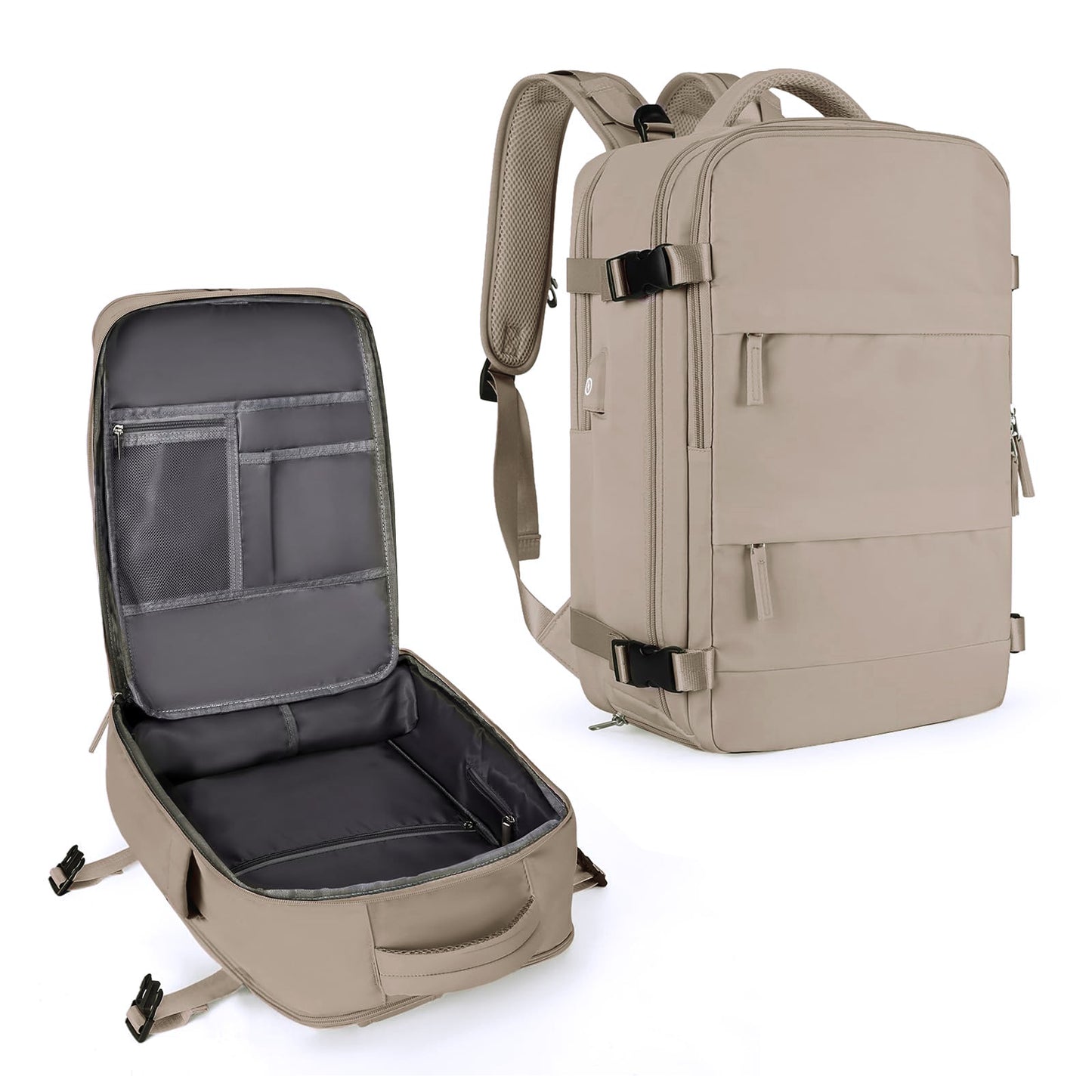 Women's Travel Backpack 20-35L Waterproof USB Charging Port Lightweight Durable