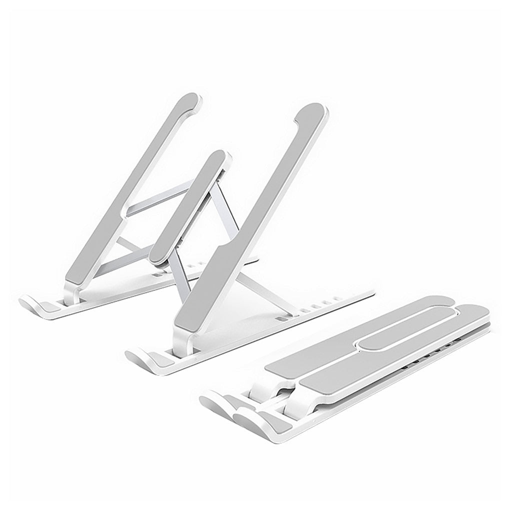 Portable Aluminium Laptop Stand Foldable Height Adjustable Silicone Pads Cooling