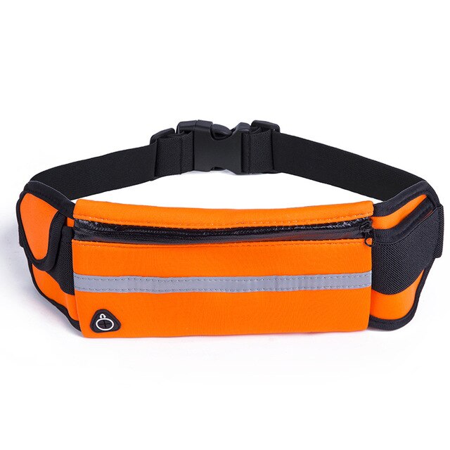 Adjustable Waterproof Running Waist Belt Bag Bottle Holder Storage Zip Pocket