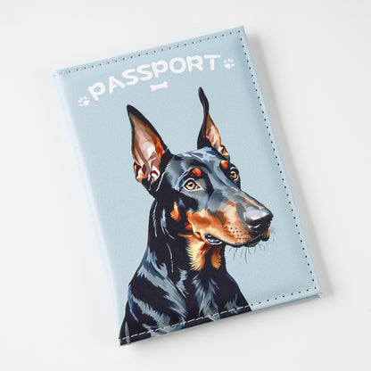 Animal Theme Leather Passport Holder Travel Essential for Cat and Dog Admirers