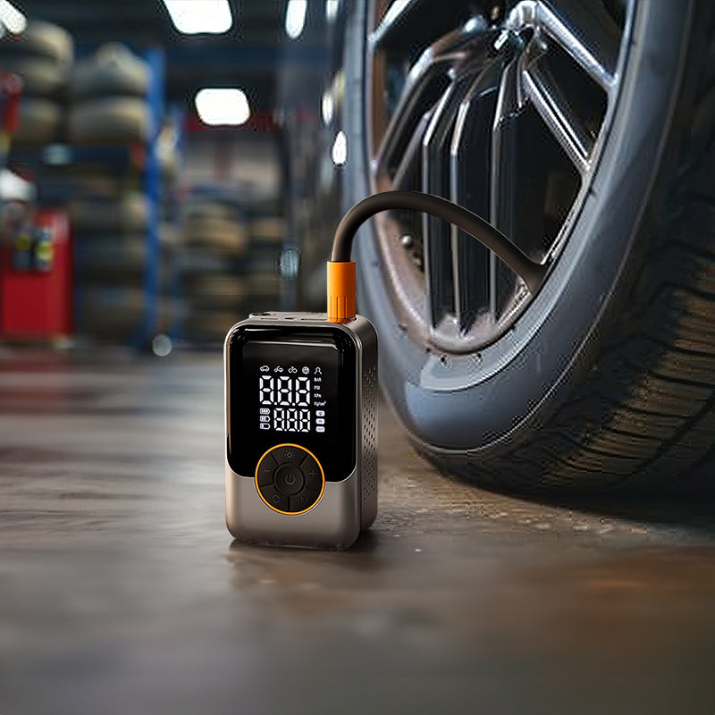 Digital Wireless Inflator for Tyres, Sports Balls, USB Rechargeable, Lightweight