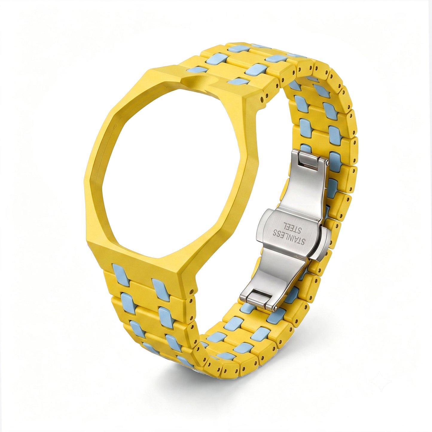 Fits AP x Swatch Royal Pop Watch Case Strap Band Mod Kit Octagonal Strip