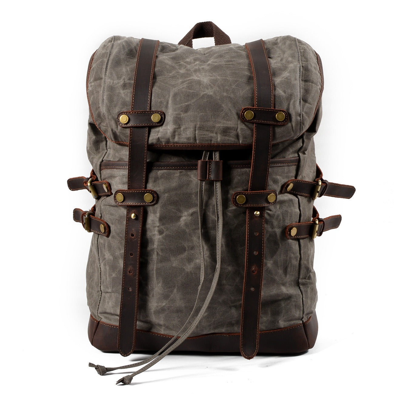 Waterproof Canvas Shoulder Backpack Outdoor Travel School Rucksack Lightweight