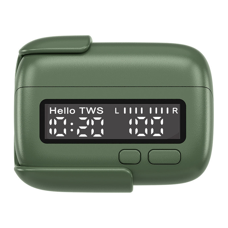 BPG Portable Wireless Bluetooth Earphone Headset Retro Digital Clock