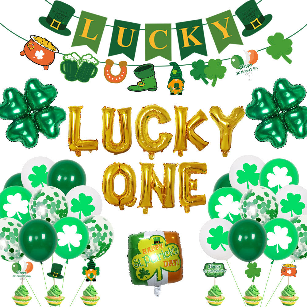 St Patrick's Day Latex Aluminium Film Balloon Decorative Festive Party Bundle