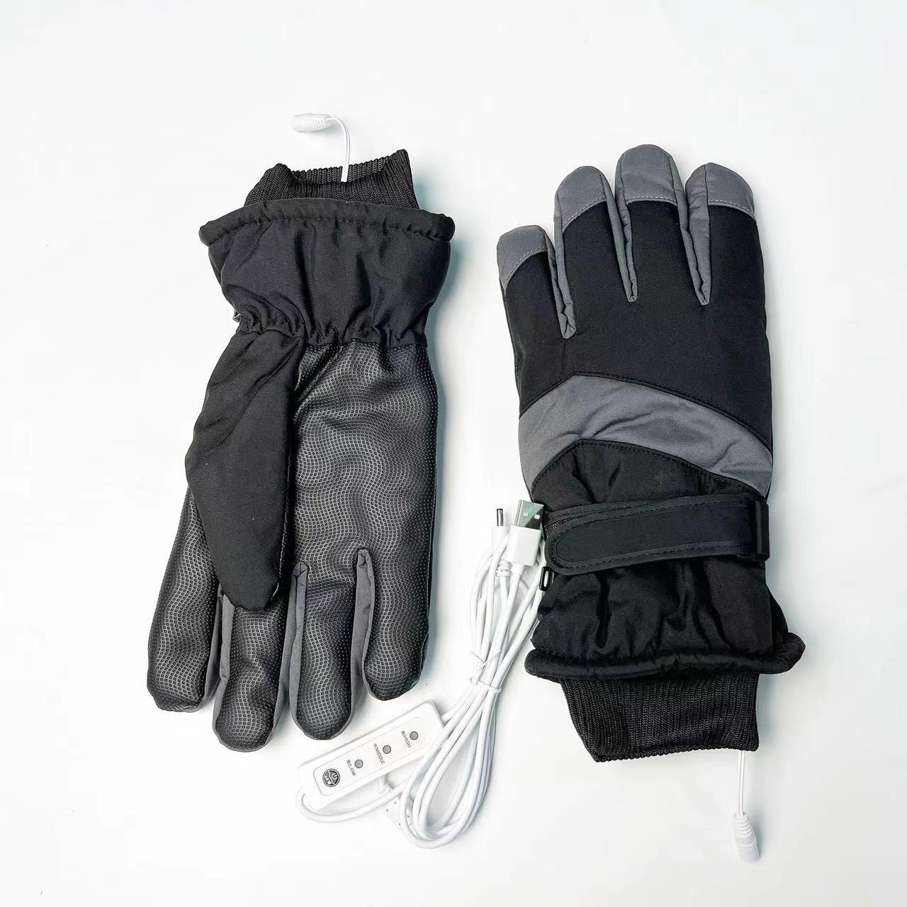 Heated Ski Gloves USB Electric Winter Waterproof Touchscreen Anti-Slip