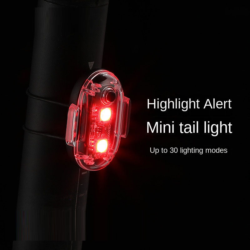 USB Rechargeable Compact Bicycle Taillight LED Safety Flashing Light 30 Modes