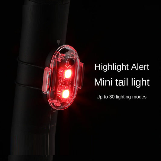 USB Rechargeable Compact Bicycle Taillight LED Safety Flashing Light 30 Modes
