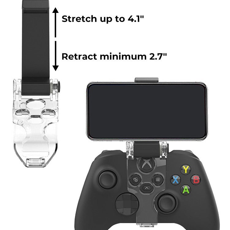 Xbox Series X S Controller Smartphone Mount Adjustable Grip 2.7 Inch to 4.1 Inch