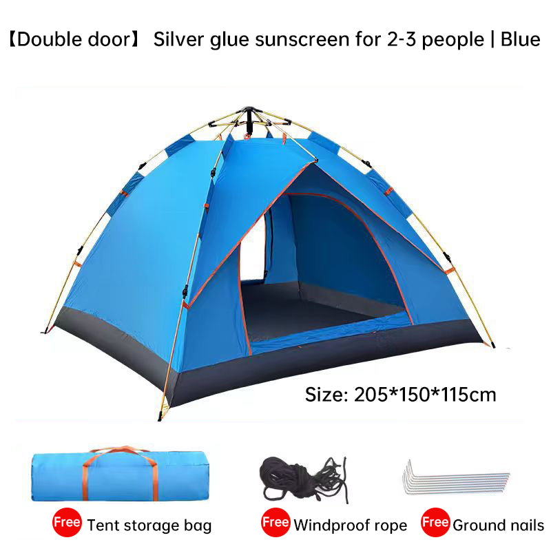 Waterproof Outdoor Camping Shelter Quick Deploy Lightweight Durable Sleeps 3-4
