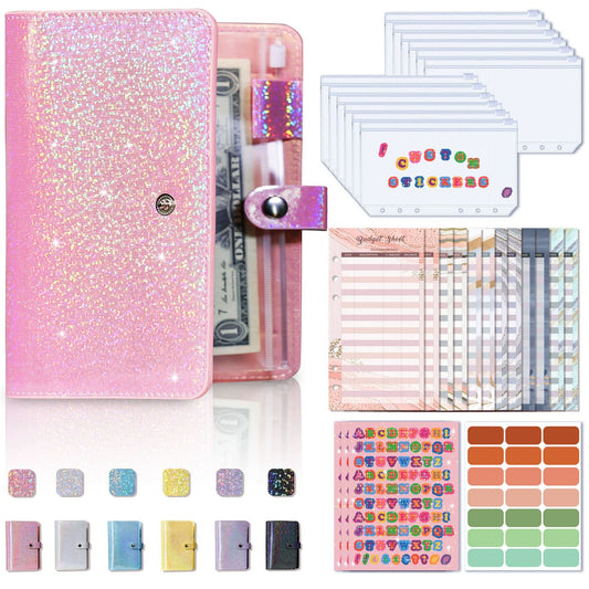 A6 Glitter Bookkeeping Notebook Budget Financial Planning Manual Accounts Book
