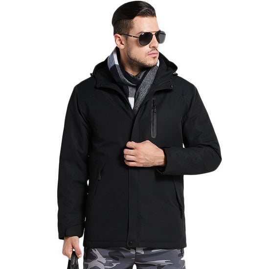 USB Heated Outdoor Jacket Windproof Waterproof Thermal Ski Camping Coat