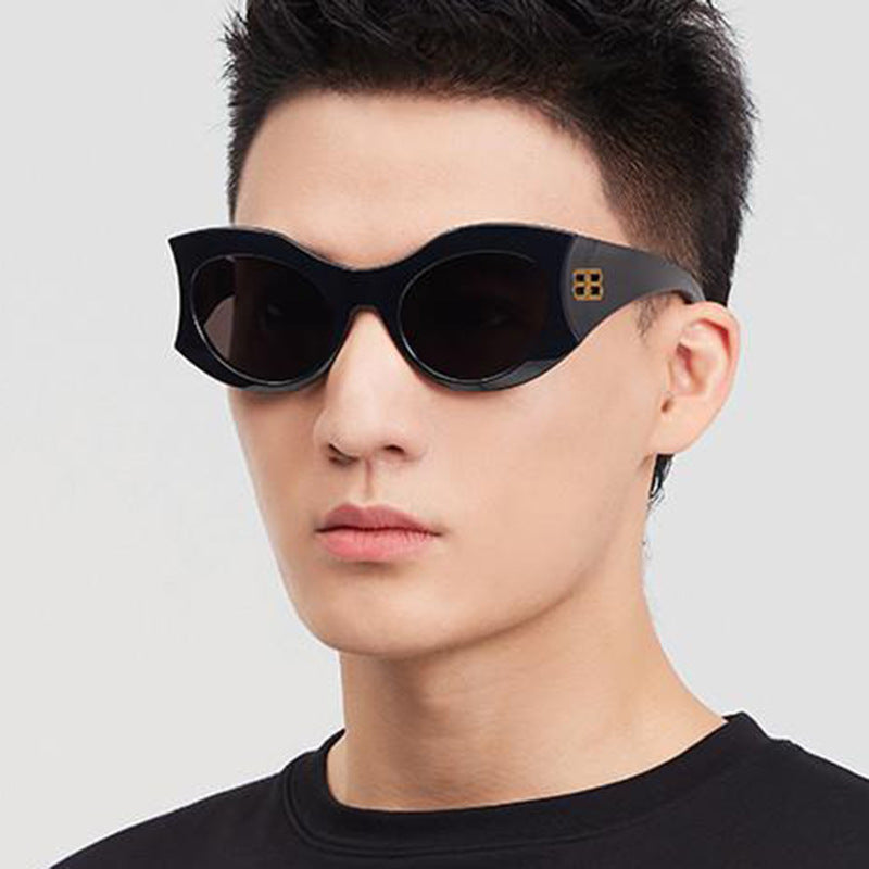 Women's Large Frame Sunglasses Butterfly UV Protection Trendy Retro Style