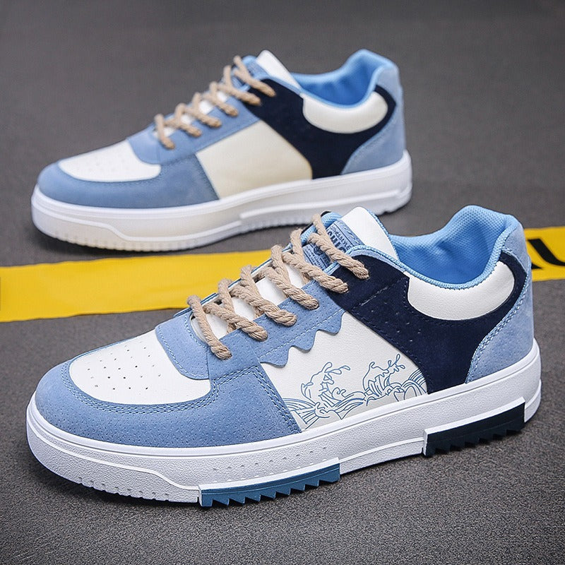 Men's Low Cut Detailed Artwork Two Tone Sports leisure Shoes Footwear
