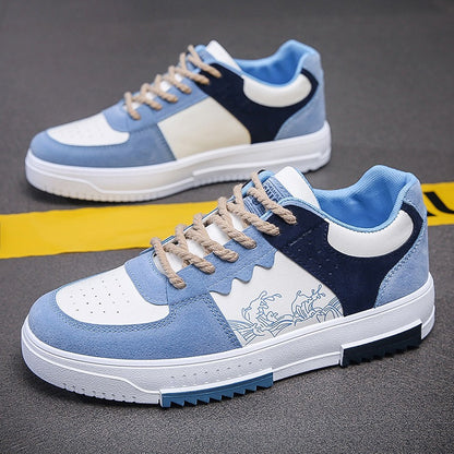 Men's Low Cut Detailed Artwork Two Tone Sports leisure Shoes Footwear