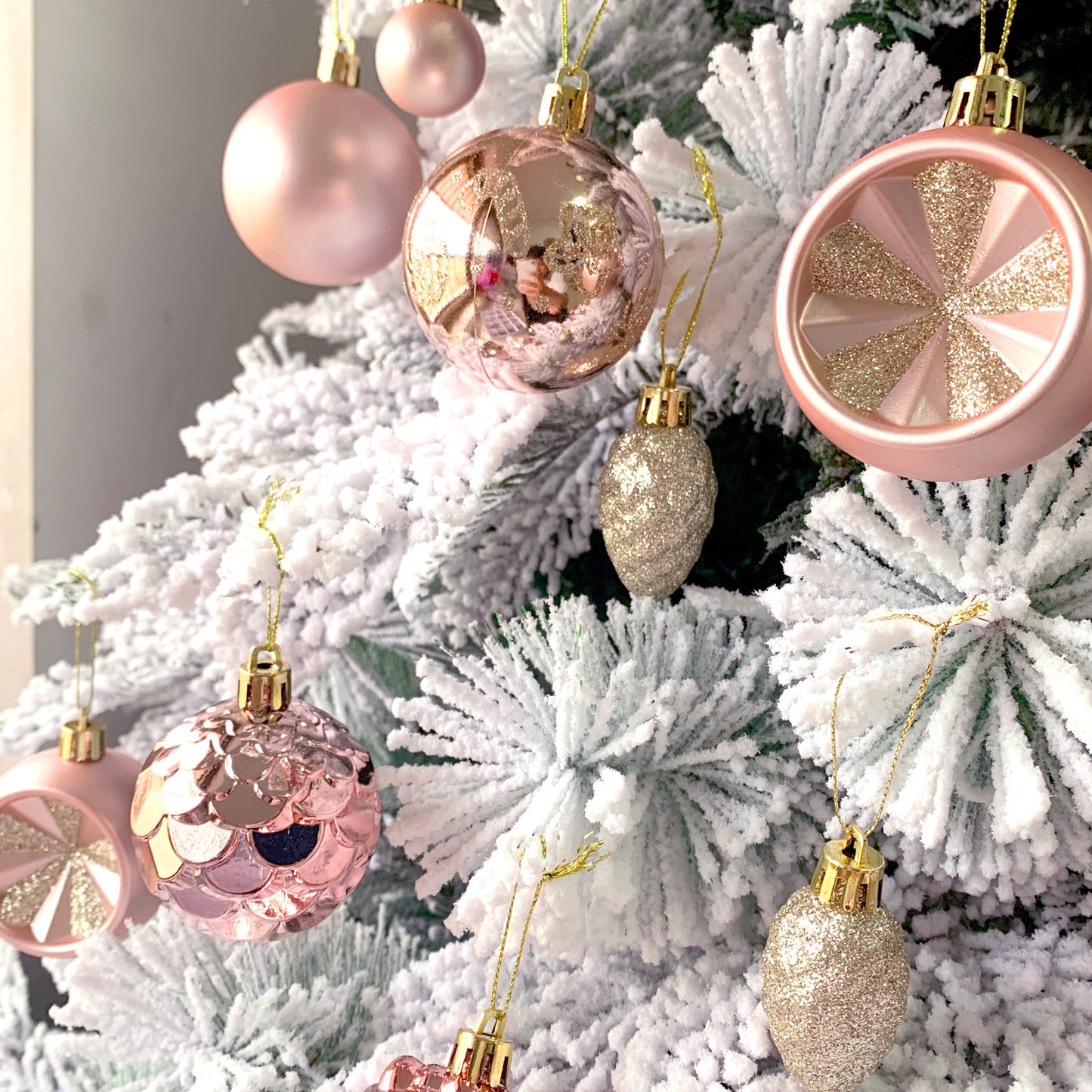 Christmas Tree Ornament Set Premium Bulk Pack Collection Assorted Designs Xmas