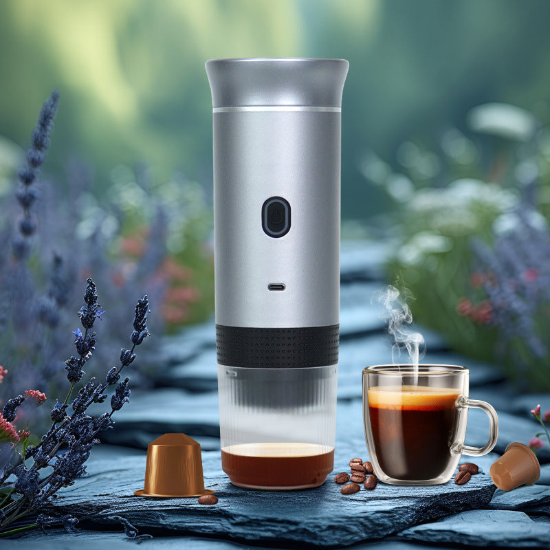2025 Smart Portable Coffee Maker 3-in-1 Quick Heat Ground Capsule Compatibility