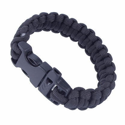 10ft Paracord Survival Bracelet Whistle Buckle Outdoor Emergency Gear Camping