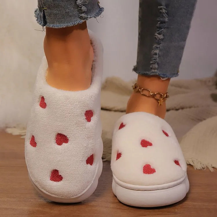Women's Faux Fur Suede Slippers Round Toe Flat Slip-On Indoor Shoes Sizes 3–9