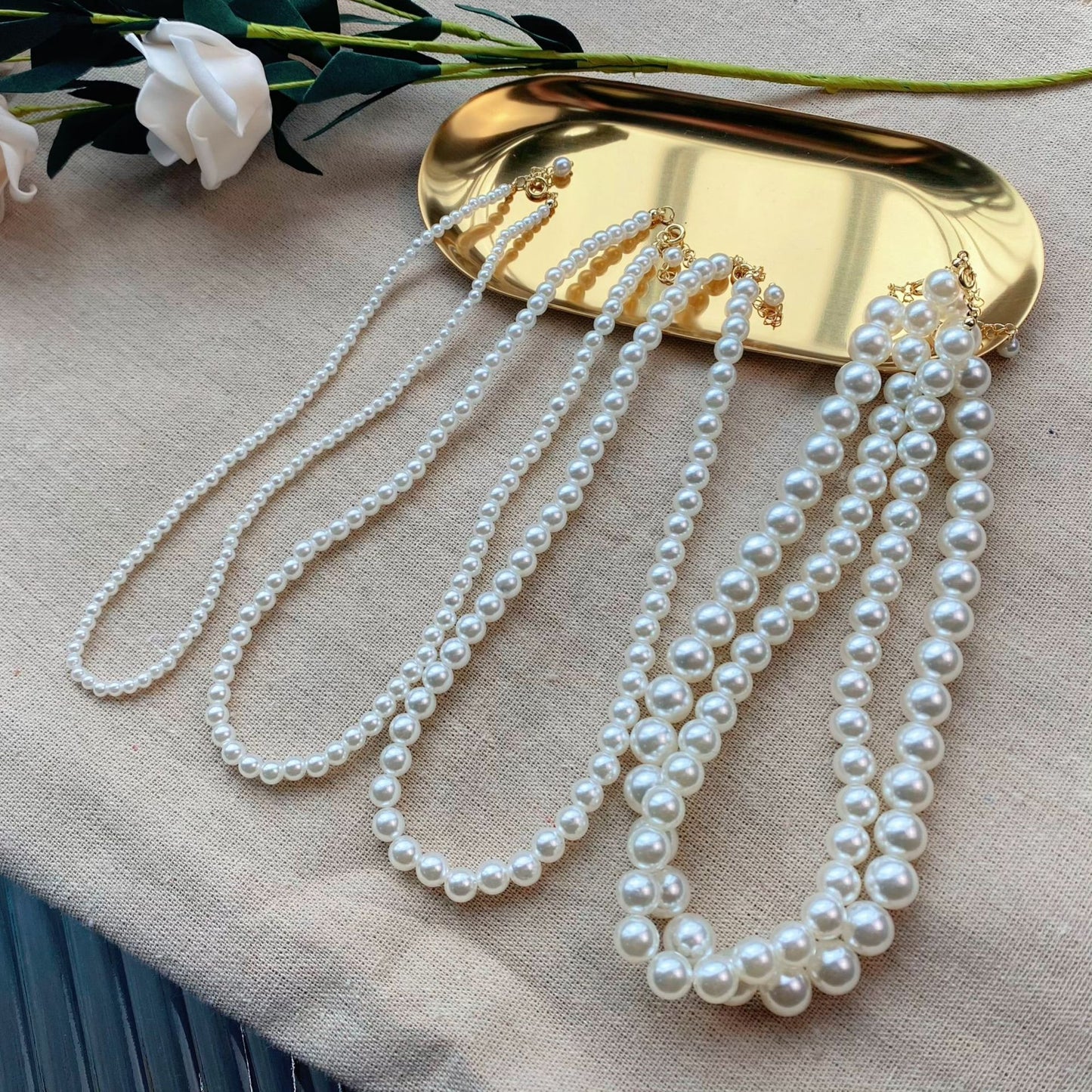 Minimalist Collarbone Pearl necklace Beaded Fashion Jewellery