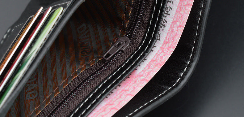 Men's Leather Men Wallet Slim RFID Blocking Credit Card Holder Secure Storage
