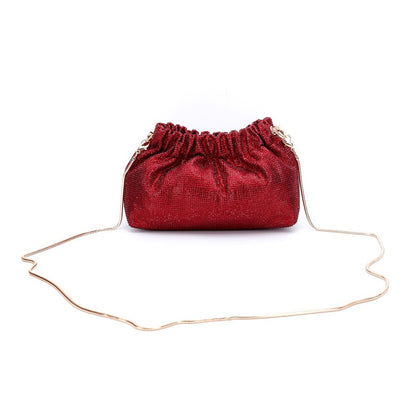 Crystal Diamond Cross Shoulder Dress Drawstring Bag Handbag 16 Colours