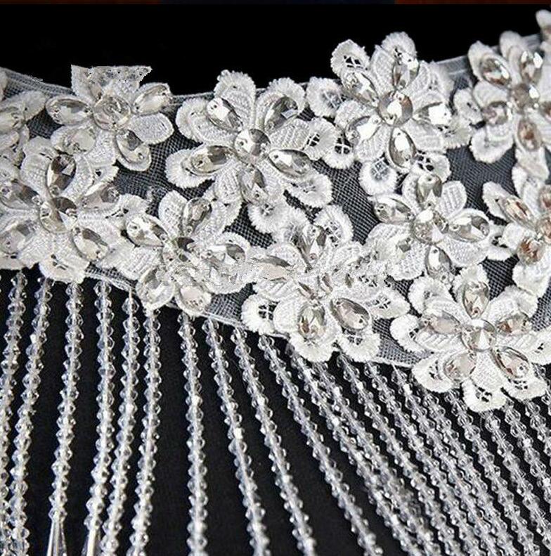 Luxury Bridal Bolero Shawl Evening Wrap Beaded Crystal Embellishments Wedding